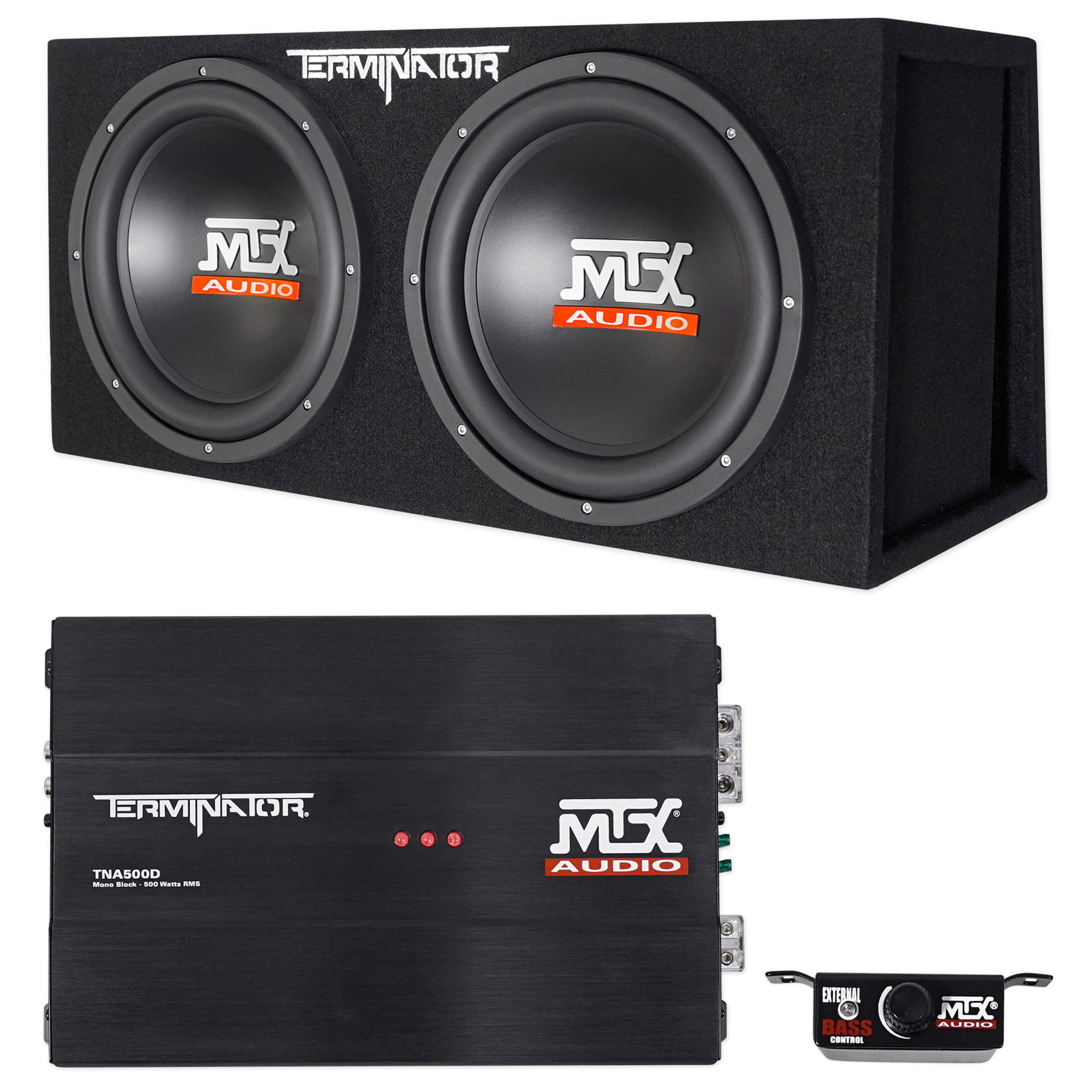 MTX Terminator TNP212DV 500w RMS Dual 12” Subwoofers+Vented Sub