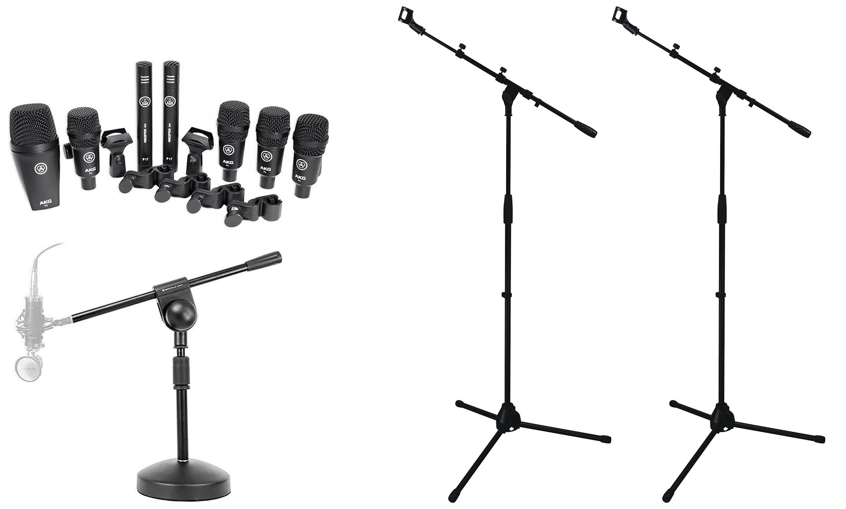 AKG Drum Set Session I 7) Microphones Bass/Overhead/Snare/Tom+