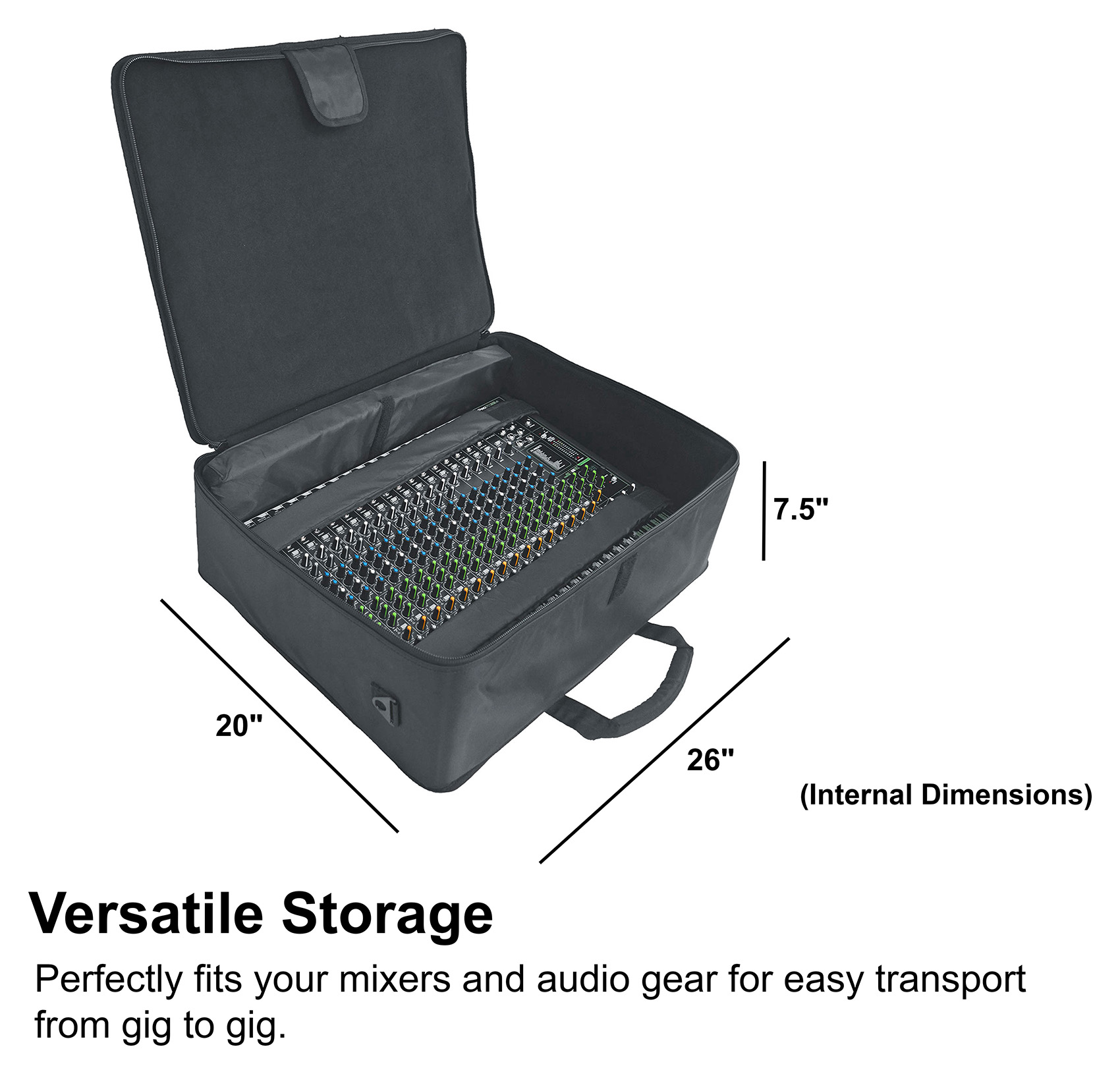 Good Assist+ 鞄とペダルセット Rockville Pro Mixer Bag w/6 Padded Dividers Fits Allen