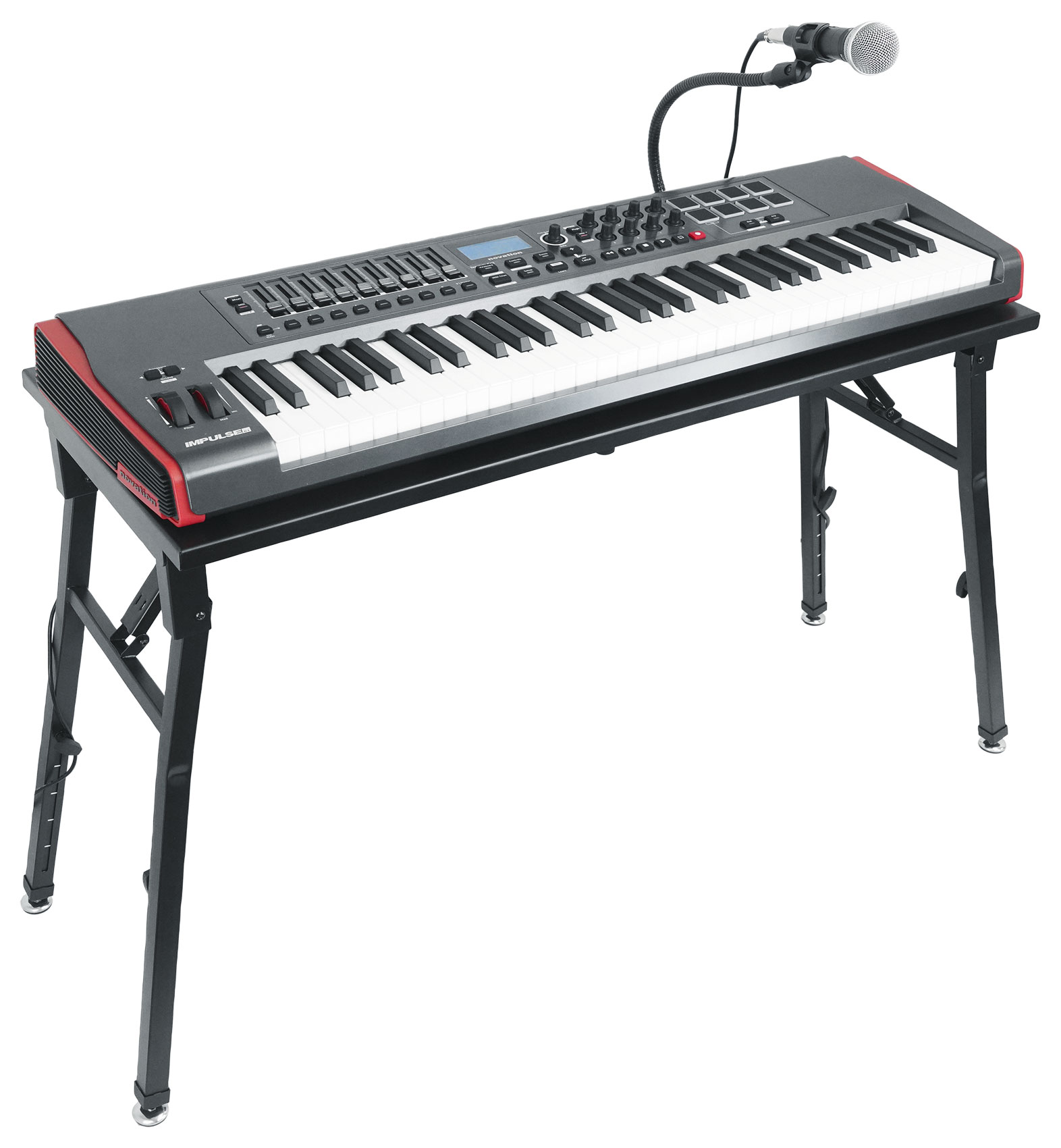 Rockville PKS38 Platform-Style Keyboard/DJ Stand+Tabletop+