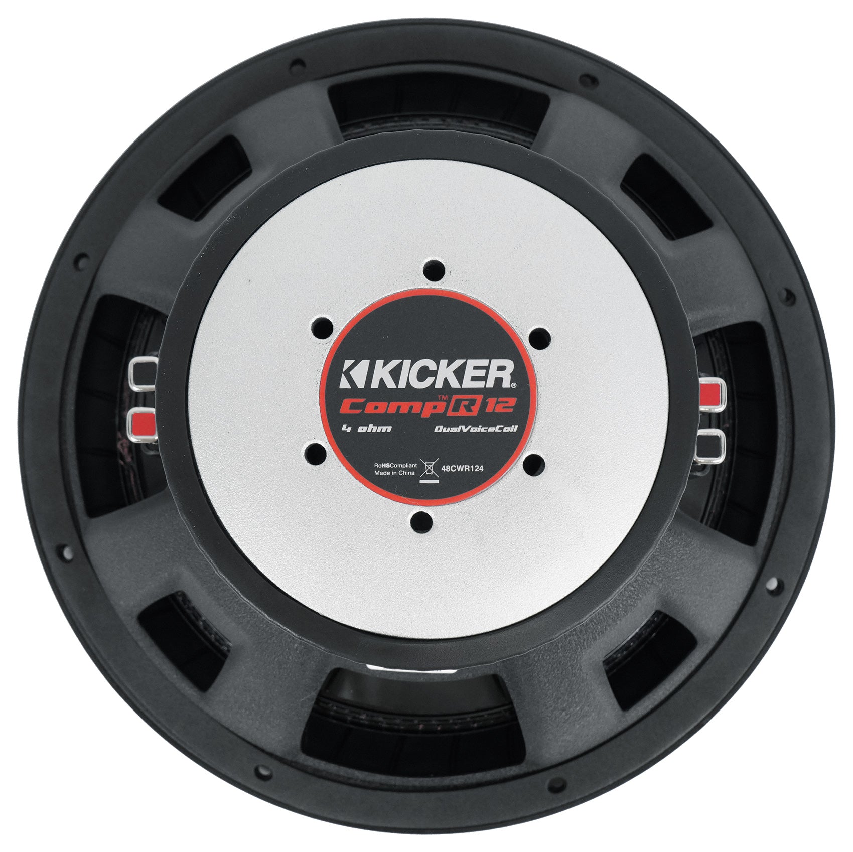 2 Kicker 48CWR124 CompR 12" Subwoofers – Dual Voice Coil, 500W RMS Each