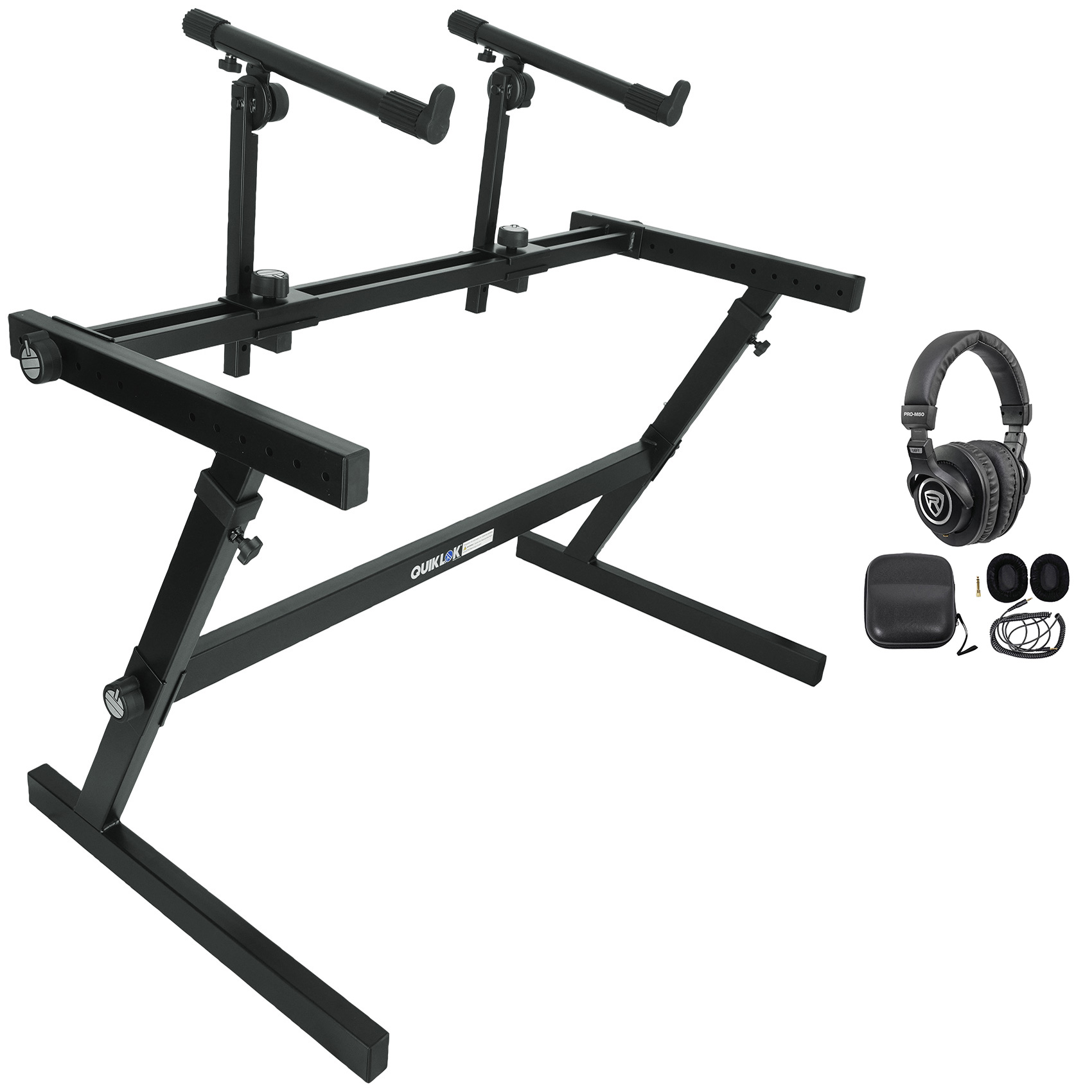 Quik Lok Z-726L 2-Tier Z-Style Keyboard Stand 44 inch Width +