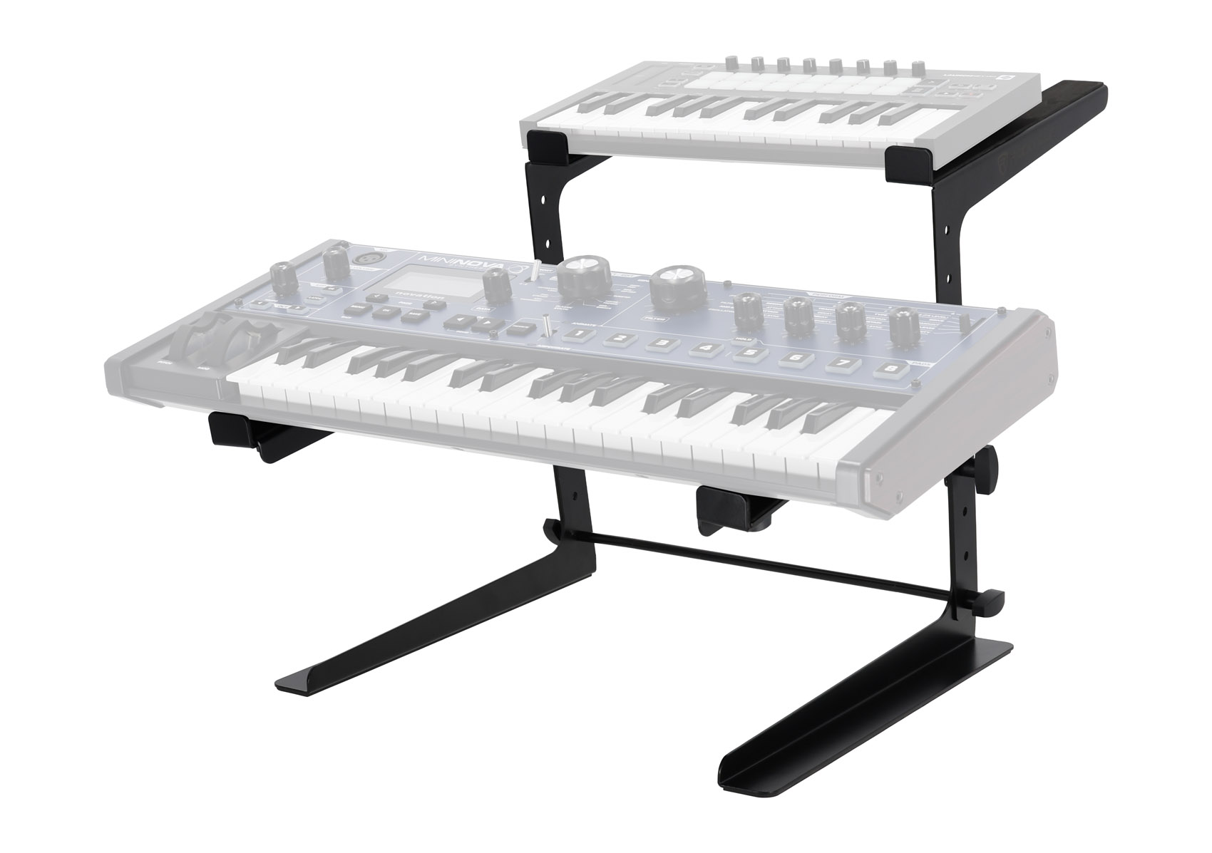 Rockville Dual Shelf Laptop+Controller Stand for Akai MPK Mini