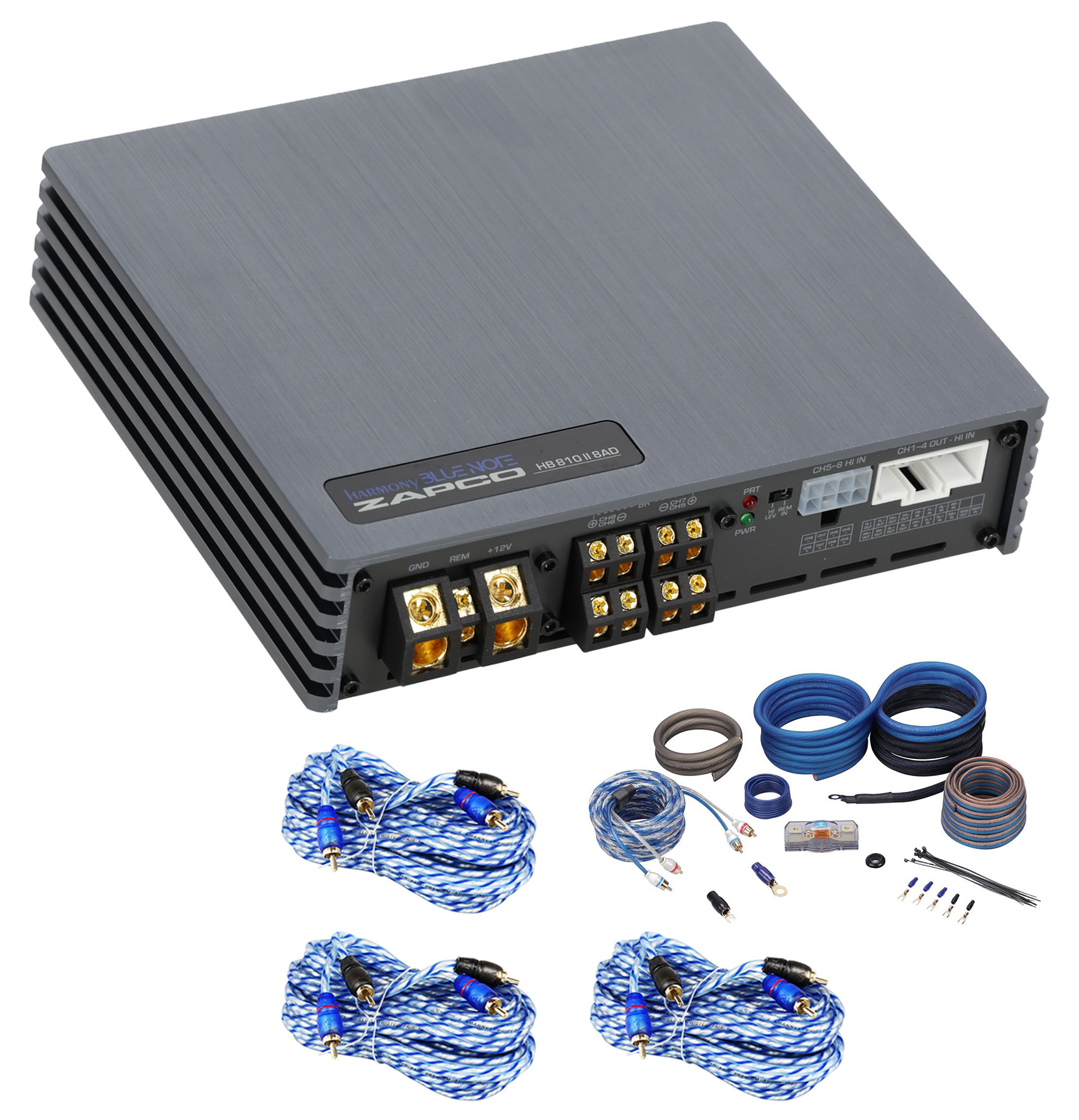 Zapco HB 810 II 8AD 10-Channel DSP/8-Ch. Amplifier-4 Class AB/4