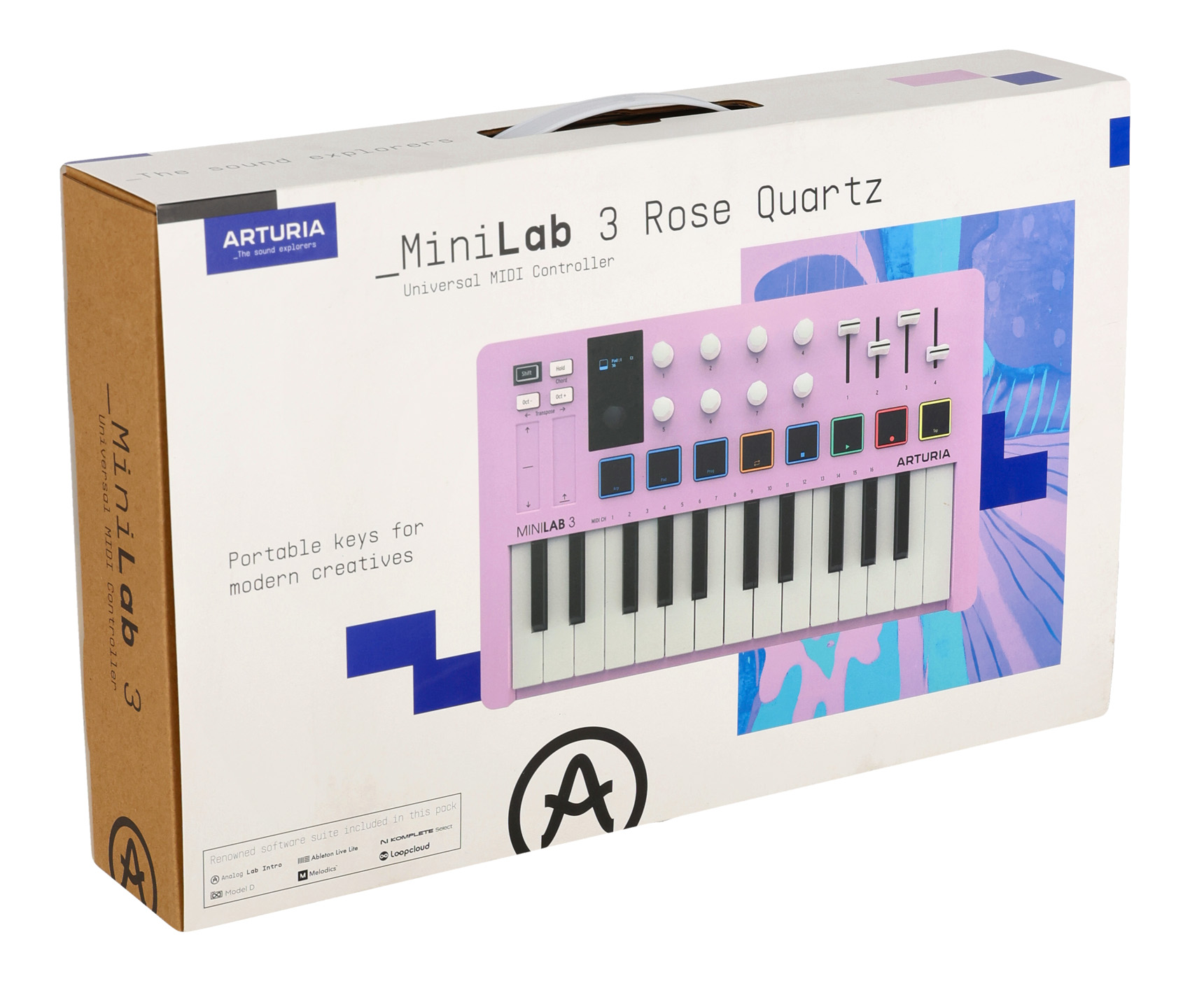 Arturia MiniLab 3 Rose Quartz 25-Key MIDI Music Production
