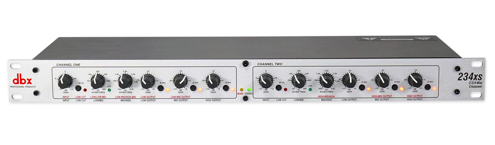 DBX 234XS Rack Mount Stereo 2/3/4-Way Crossover Pro Audio Sound