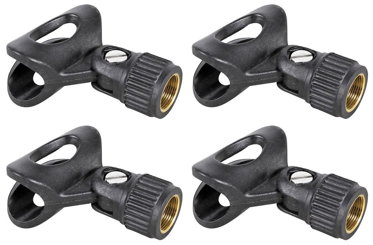 4) Rockville Universal Microphone Clip Clips For Wired Mic Such as SM57