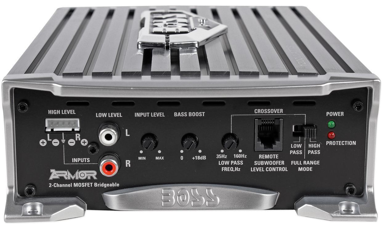 Boss Armor AR1200.2 1200 Watt 2Channel Car Audio Amplifier Amp + Level