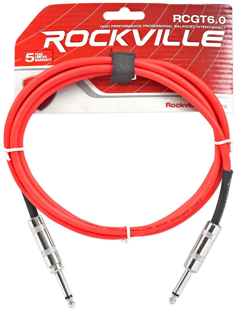 Rockville RCGT6.0BL 6/' 1//4/'/' TS to 1//4/'/' TS Instrument Cable-Blue 100/% Copper