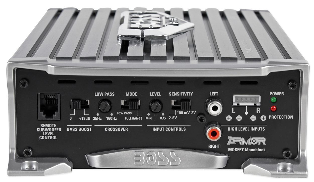 Boss Armor AR1500M 1500 Watt Mono Amplifier Compact Size Car Amp + Bass