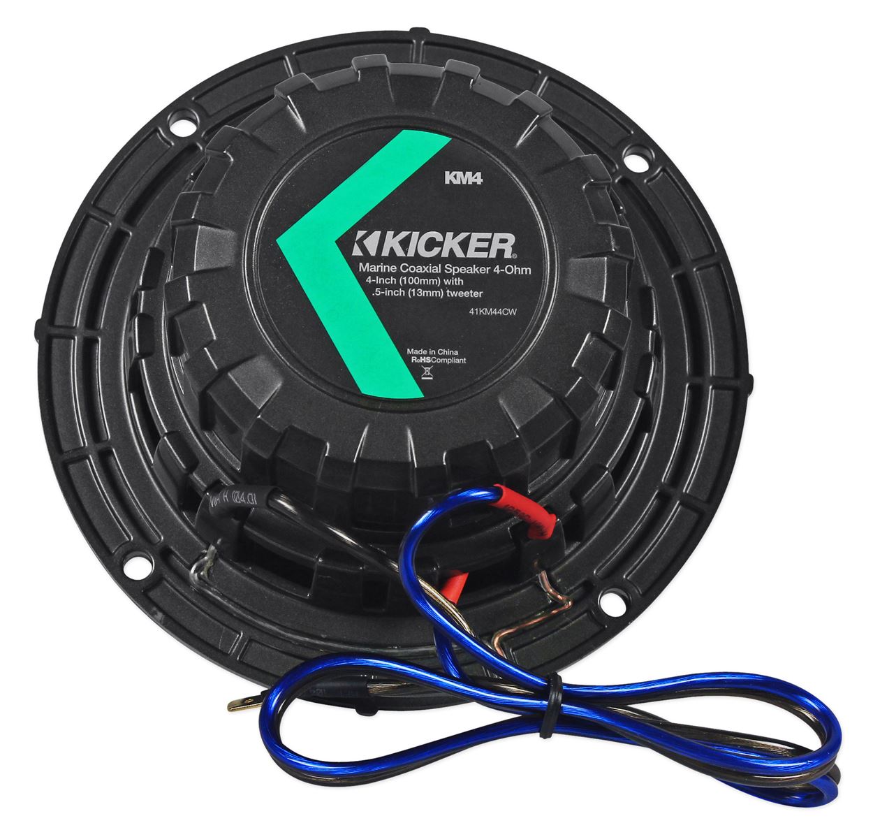Kicker 41KM44CW 4" KMSeries 150W Peak/50W RMS 4 Ohm Marine Speakers