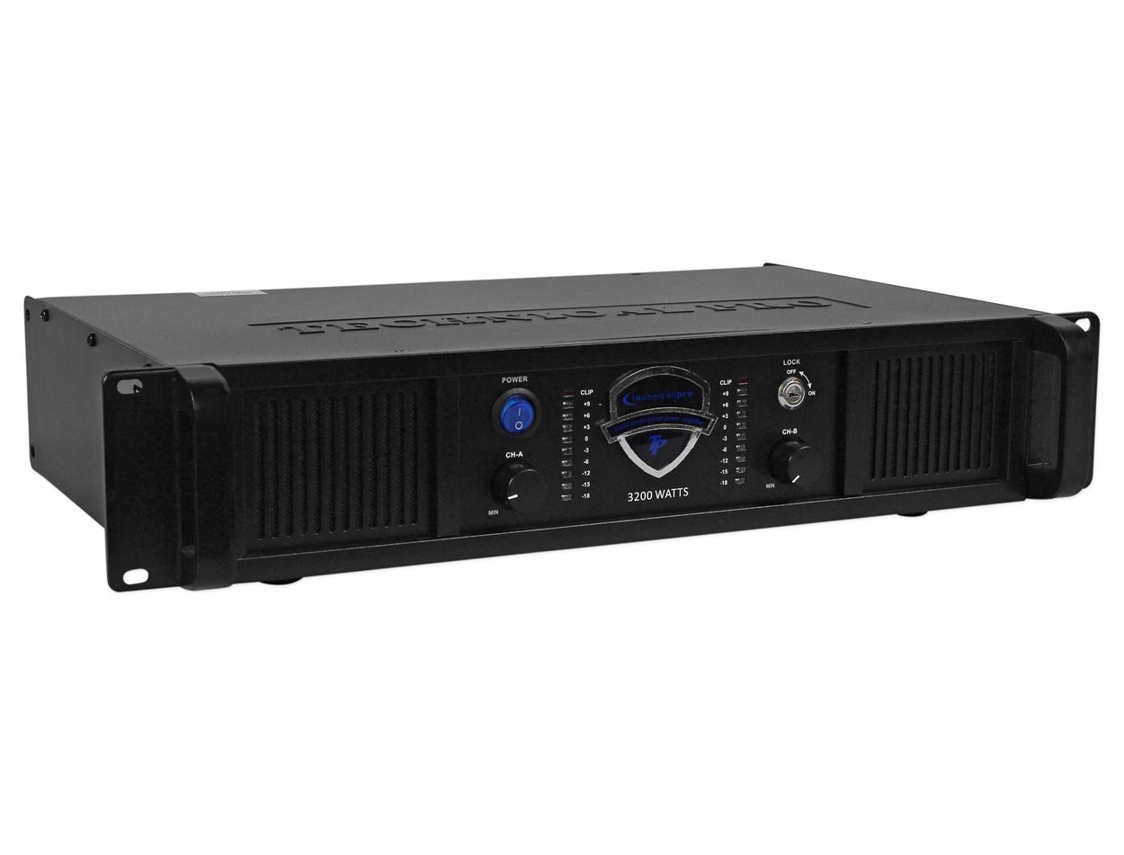 New Technical Pro LZ3200 3200 Watt 2Channel Amplifier 2U Rack DJ Power